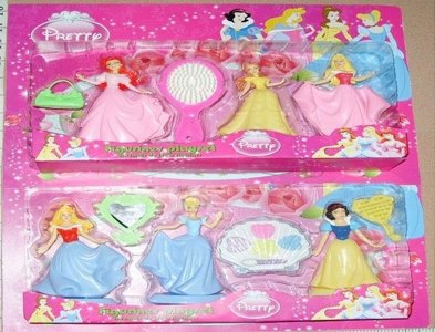 3PCS VINYL PRINCESS W/BEAUTY 2ASST - HP1021361