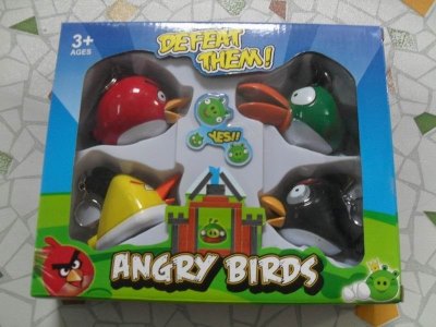 ANGER BIRDS KEYCHAIN W/BB BULLET 4PCS - HP1021475