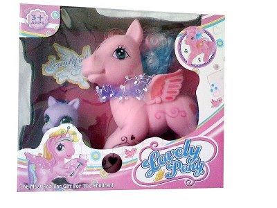 PONY W/LIGHT & MUSIC YELLOW/RED/PURPLE (INCLUDED BUTTON CELL) - HP1022179