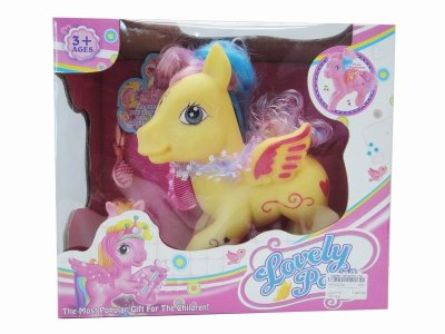 PONY W/LIGHT & MUSIC YELLOW/RED/PURPLE (INCLUDED BUTTON CELL) - HP1022728
