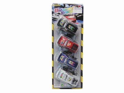 PULL BACK CAR RED/BLUE/BLACK/SILVER 4PCS   - HP1022873