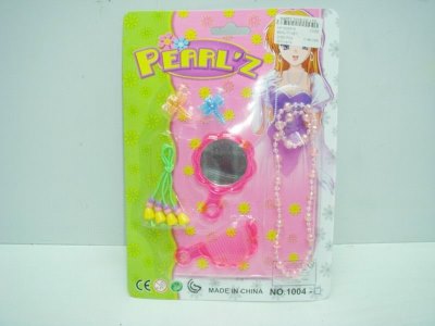 饰品组合(项链、头夹、头束、梳、镜子) - HP1023315