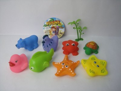 VINYL ANIMALS 8PCS W/TREE - HP1023624