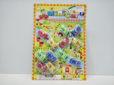 PULL BACK CAR 12PCS RED/YELLOW/BLUE/GREEN - HP1023813