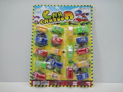 PULL BACK CAR 18PCS RED/YELLOW/BLUE/GREEN - HP1023818