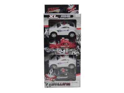 PULL BACK POLICE CAR RED/WHITE/BLACK 4PCS   - HP1023877