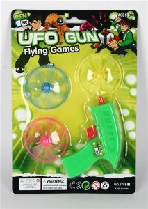 BEN10 WIND UP FLYING SAUCER GUN GREEB/ORANGE - HP1024120