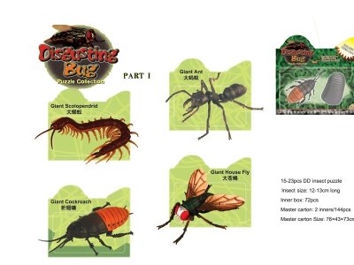 ASSEMBLY 4D INSECT PUZZLE 4ASST - HP1024672