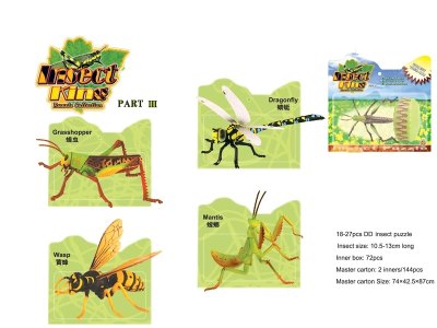 ASSEMBLY 4D INSECT PUZZLE 4ASST  - HP1024676