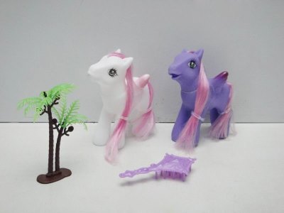 2PCS VINYL HORSE W/ACCESSORIES - HP1024940