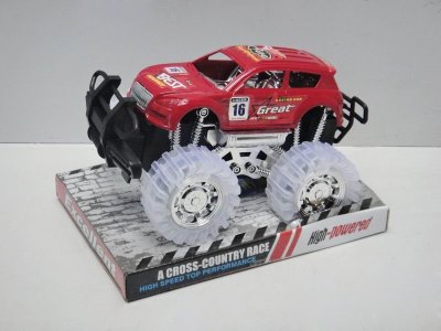 FRICTION RACING CAR W/MUSIC INCLUDED BUTTONCELL RED/BLUE - HP1025182