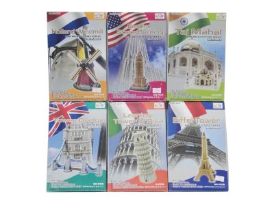 3D BUILDING PUZZLE 6ASST. - HP1026101