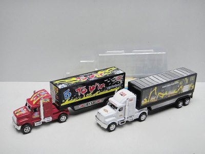 FRICTION CONTAINER CAR WHITE/BLACK/RED/BLUE - HP1026224