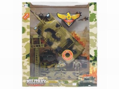 FRICTION MILITARY SET W/SOUND & LIGHT,INCLUDE 2 BUTTON CELL - HP1027418