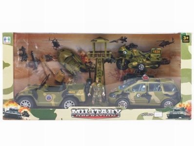 FRICTION MILITARY SET W/SOUND & LIGHT,INCLUDE 2 BUTTON CELL - HP1027421