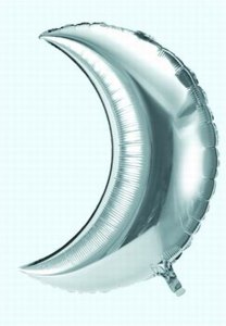 SILVER MOON ALUMINUM FOIL BALLOON 50PCS - HP1028326