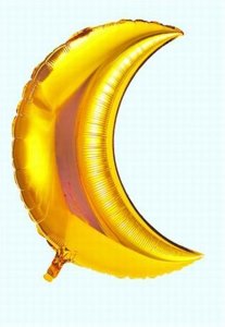 GOLD MOON ALUMINUM FOIL BALLOON 50PCS - HP1028327