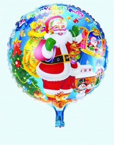 ROUND CHRISTMAS ALUMINUM FOIL BALLOON 50PCS - HP1028460