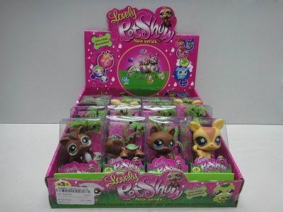 VINYL CARTOON ANIMAL 4ASST 12PCS/DISPLAY BOX - HP1028583