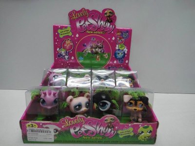 VINYL CARTOON ANIMAL 4ASST 12PCS/DISPLAY BOX - HP1028586