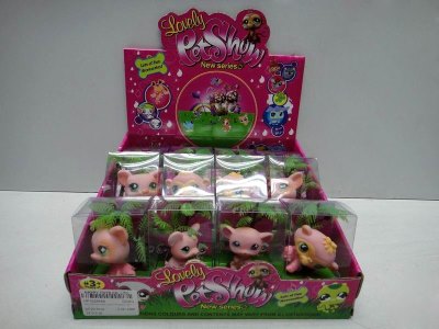 VINYL CARTOON ANIMAL 4ASST 12PCS/DISPLAY BOX - HP1028588