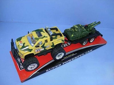 FRICTION TRAILER W/1 TANK GREEN/YELLOW - HP1029143