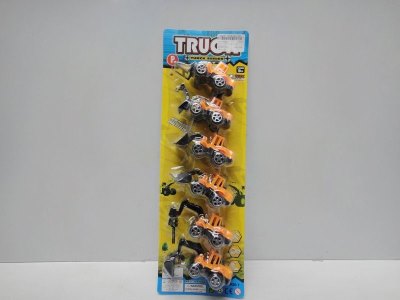 PULL BACK CONSTRUCTION CAR 6ASST.6PCS - HP1030022