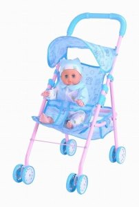 BUMP AND GO BABY STROLLER IRON  W/14