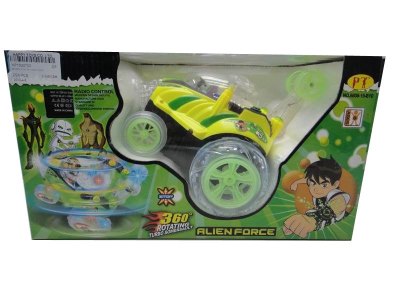 BEN10四通遥控明轮特技车带灯光音乐 - HP1030703