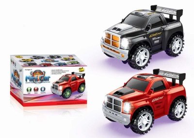 B/O BUMP AND GO CAR W/4LIGHT & 2ASST BLACK/RED - HP1030839