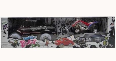 FRICTION TOW TRUCK W/FRICTION SAND MOTORBIKE & LIGHT & MUSIC - HP1030895