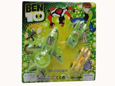 BEN10 回力赛车+拉线飞机带灯 - HP1031137