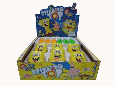 SPONGEBOB TOP W/LIGHT & MUSIC & INFRARED 6PCS DISPLAY BOX - HP1031206