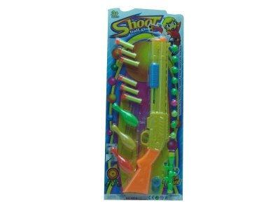 SHOOT BALL GUN W/BOWLING BALL  YELLOW/GREEN - HP1032189