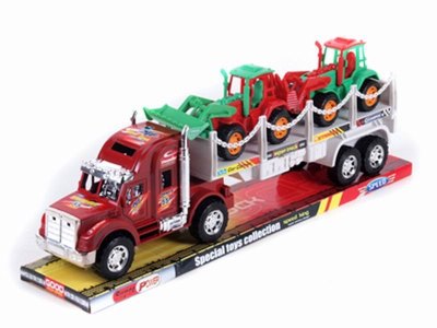FRICTION CAR W/2 FARM CAR  RED/BLUE - HP1033087
