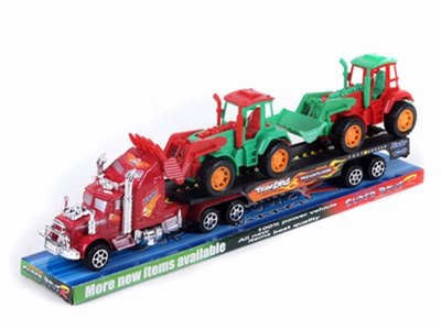 FRICTION CAR W/2 FARM CAR  RED/GREEN - HP1033089
