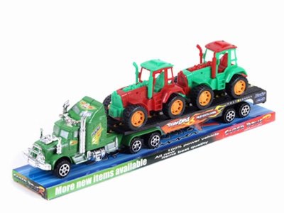 FRICTION CAR W/2 FARM CAR  RED/GREEN - HP1033090