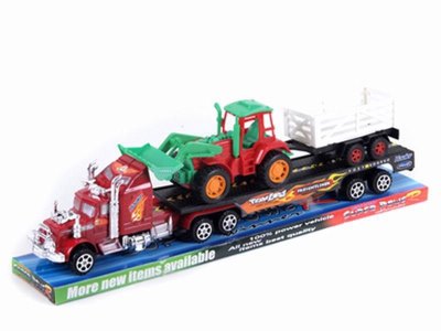 FRICTION TRUCK W/FARM TRACTOR  RED/GREEN - HP1033092