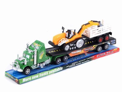 FRICTION TRUCK W/FARM TRACTOR  RED/GREEN - HP1033093
