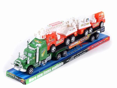 FRICTION CAR W/2 FIRE ENGINE  RED/GREEN - HP1033094
