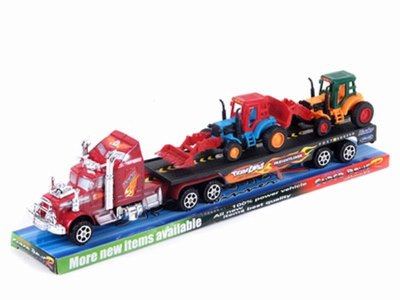 FRICTION CAR W/2 FARM CAR  RED/GREEN - HP1033098