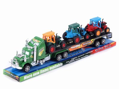 FRICTION CAR W/3 FARM CAR  RED/GREEN - HP1033099