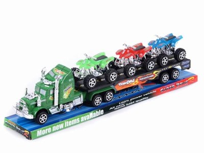 FRICTION CAR W/3 SAND MOTORBIKE   RED/GREEN - HP1033100