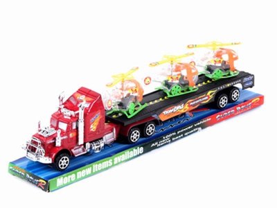FRICTION CAR W/3 WIND UP PLANE   RED/GREEN - HP1033101