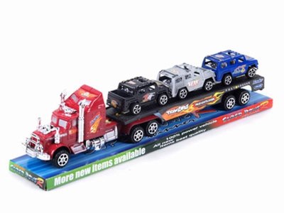 FRICTION CAR W/3 CAR  RED/GREEN - HP1033104
