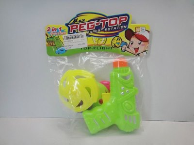 TOP TOYGUN W/5PCS TOP  GREEN/ORANGE/YELLOW - HP1033118