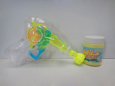 FRICTION TRANSPARENT BUBBLE GUN  W/LIGHT   - HP1033122