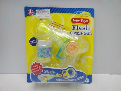 FRICTION TRANSPARENT BUBBLE GUN  W/LIGHT   - HP1033123