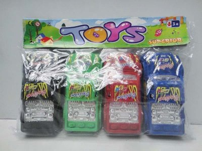 PULL BACK CAR 4PCS GREEN/BLACK/BLUE/RED - HP1033554