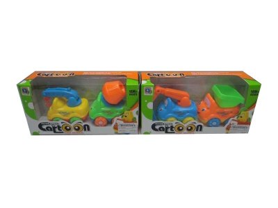 2PCS PULL BACK CONSTRUCTION CAR 4 ASST.ORANGE/YELLOW/BLUE/GREEN  - HP1033630